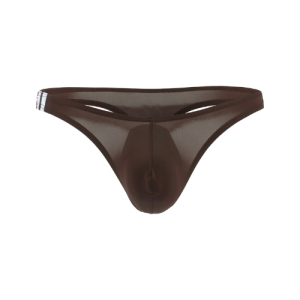 String homme brun ajouré à double bande
