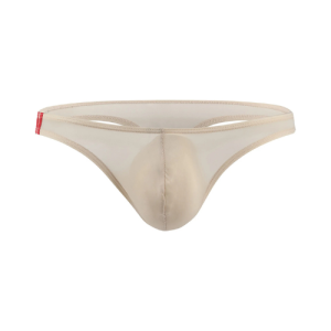 String homme beige ajouré à double bande