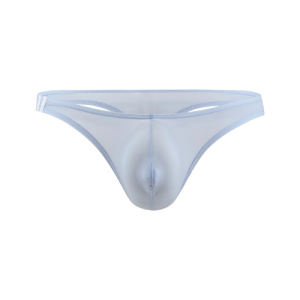 String homme bleu ciel ajouré à double bande