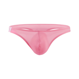 String homme rose ajouré à double bande