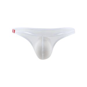 String homme blanc ajouré à double bande