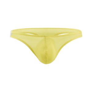 String homme jaune ajouré à double bande