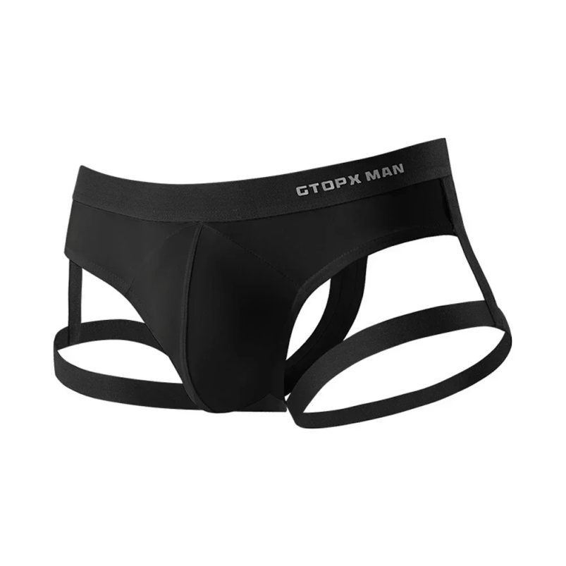 String homme noir avec sangle - Gtopx man - StringHomme.fr