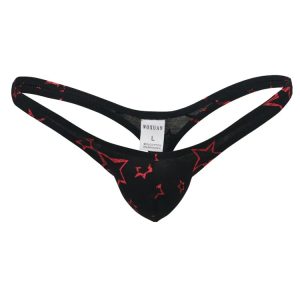 String homme coton noir étoile rouge