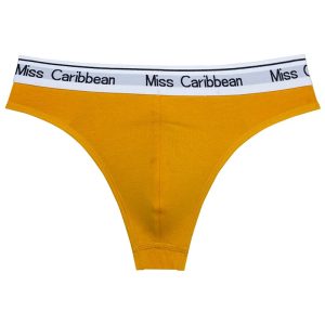 String homme coton confort jaune - Miss caribbean